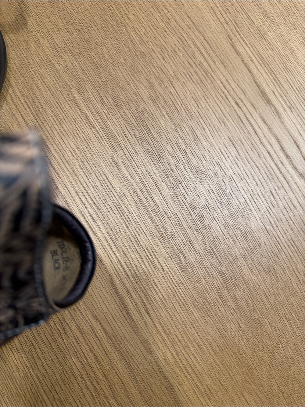 Leather Floral-Detail Black Mary Jane Heels - Picture 9 of 15